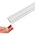 Flexible Wall Corner Molding Trim, 5M/16.4FT Long Self Adhesive Caulk Strip Peel and Stick Trim for Cabinet Edge, Tile Edge, Ceilings, Countertops (White, M/18mm*10.5mm)