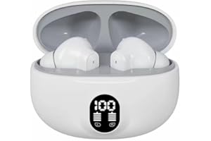 BOXSSROG Cuffie Bluetooth, Auricolari Bluetooth 5.3 con 4 Mic, Cuffie Wireless In Ear HiFi Stereo, Cuffiette Bluetooth 36Ore LED Display, Cuffie Senza Fili IP7 Impermeabili, USB-C,Touch Control