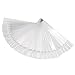 TRIXES 50 False Nail Art Tips Sticks Display Fan Board Polish Practice Clear