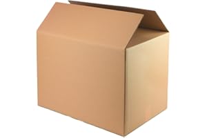 HORO.ES PACKCOBO Cajas de Cartón Pack 10 unidades para Mudanzas Almacenaje Paquetería Ecommerce Transporte Reforzado con 2 ondas/capa reforzada con/sin asas (60x40x40cm)