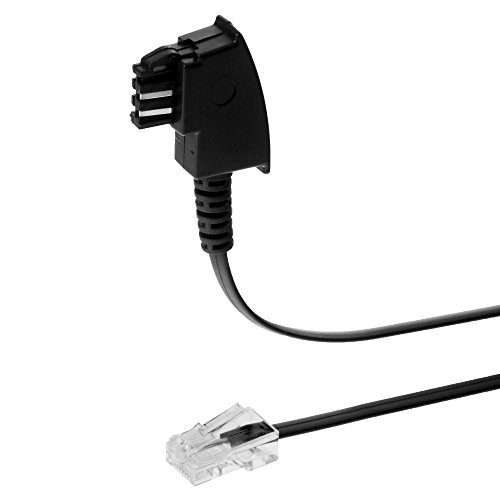 2m DSL-Anschlußkabel / Fritzbox / Speedport - TAE auf RJ45 Kabel scharz