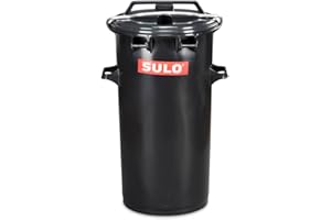 SULO Mülleimer 50 Liter Mülltonne im Retrodesign schwarz