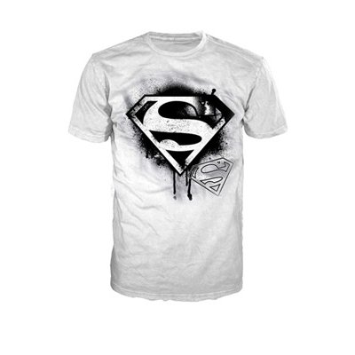 Preisvergleich Produktbild Superman T-Shirt -XL- Logo (weiss / schwarz)