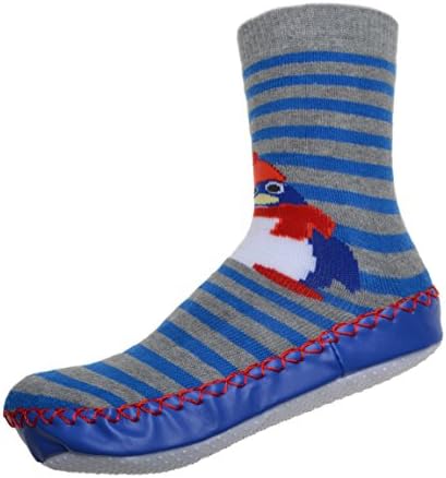 WB SOCKSPenguin Design Children's Moccasin - Non Slip shoe socks