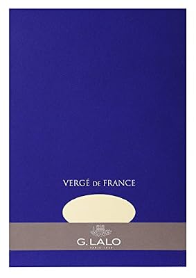 G.Lalo Papier à lettres en bloc Vergé A4 50 feuilles 100 g 29,70 x 21 x 0,8 Ivoire