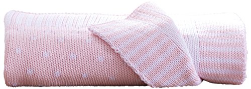 Clair de Lune Double Knit Spotted Blanket (Pink)