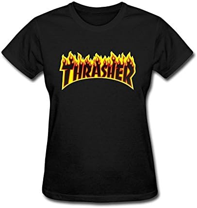 Women's Thrasher Flame Logo Sticker T shirt Small
