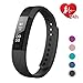Produktbild LETSCOM Fitness Tracker HR, Fitness Tracker Uhr mit Herzfrequenz Monitor, Slim Touch Bildschirm und Armbänder, tragbar Wasserdicht Activity Tracker Schrittzähler für Android und IOS, schwarz