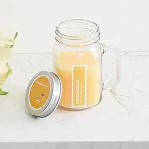 Home Centre Colour Connect Lemongrass Mason Jar Candle