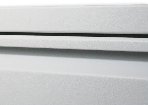 KMH®, Schuhschrank mit 4 Klappen (aus weiss lackiertem Metall) (#207005) - 3