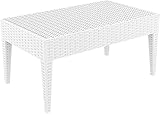 F&aacute;cil mantenimiento Resol Ipanema - Mesa auxiliar, plástico, Blanco, 92 x 53 x 45 cm