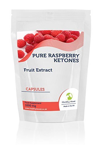 Raspberry Ketones Fruit Extract 1000mg Supplement 180 Capsules Weight Loss and Obesity Increase Lean Body Mass Improve Hair Growth Nutrition Supplements Healthy Mood UK Quality Nutrients