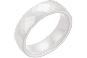 PAURO Classique Engagement Mariage Band Bague Femme Céramique