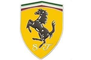 ZTLQ Auto Emblèmes pour Ferrari Logos Emblème AutocollantsStickers Personnalisation Logopour Capot et Coffre Matériau ABS Décoration de la Voiture