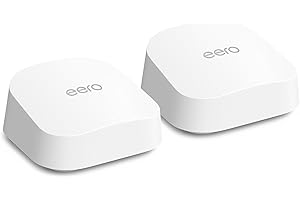 Amazon eero 7 dual-band mesh Wi-Fi 7 router (newest model) – Supports internet plans up to 2.5 Gbps, Coverage up to 380 m², 2-pack
