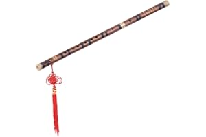 ERYUE flûte de Bambou,Pluggable Bitter Bamboo Flute Dizi Traditionnelle Chinoise Main Bois Musical Instrument clé de D Niveau d'études Performance Professionnelle