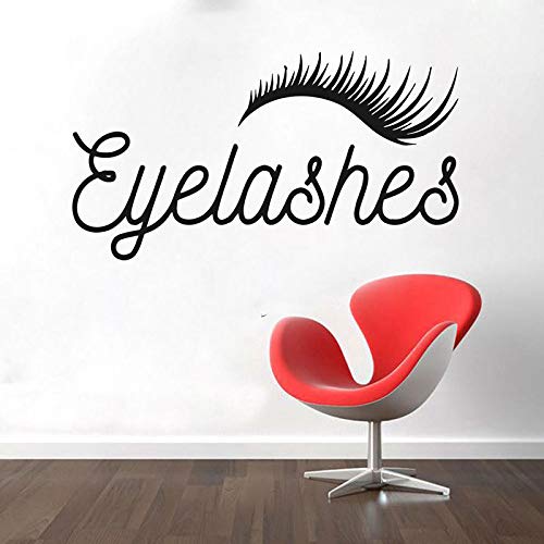 Preisvergleich Produktbild Wimpern Aufkleber, Wimpern Auge Fenster Vinyl Aufkleber, Mädchen Augen, Augenbrauen Aufkleber, Stirnleiste Aufkleber, Beauty Salon Make Up Aufkleber 57x33cm