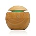 Produktbild Brigamo  Ultraschall Luftbefeuchter Aroma Diffuser in natürlicher Holzmaserung mit 6 Farben LED Beleuchtung als Wohnzimmer Deko
