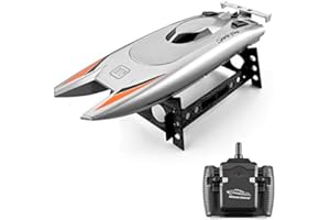 Goolsky Barche RC per Bambini 25KM / H ad Alta velocità Barca da Regata 2 canali Barche telecomandate per Piscina Barca da Regata