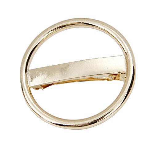 Bluelans® Circle Hairpin Gold Tone Round Hair Clip Clamp (Gold)