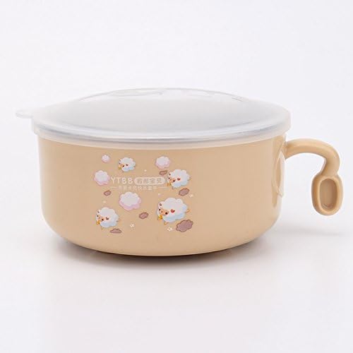BabyIn Baby Bowl with Quality Suction, BPA Free and Other Chemical Toxins Free. Stainless Steel Bowls for Babies,Toddlers are Perfect For Keeping Food Warm (Yellow)