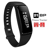Ersatzarmband für Fitness-Tracker Aupalla 21BP/Aupalla 21BPP, schwarz