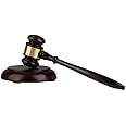 Wooden Gavel and Block,Wood Hammer with Block for Lawyer Judge，Manual Wood Gavel Sound Block,Judge Hammer Set for Auctions and Courts（10 Inch）
