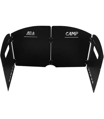 Opvouwbare Windbescherming Voor Campingkooktoestel - Stalen Windscherm Met Opbergvak - Zwart 50x25x30 Cm