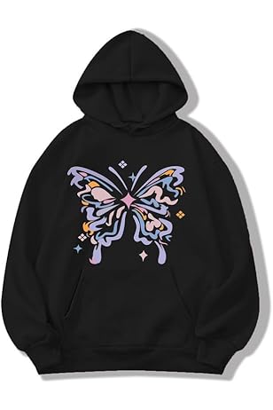 Buy ABSOLUTE DEFENSE Cute Butterfly Sweatshirt Hoodie Men Women  