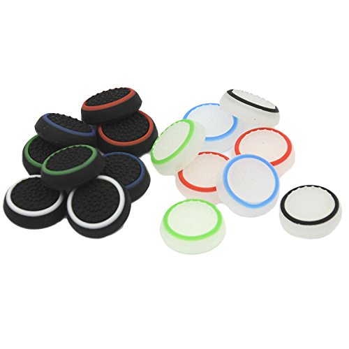 16pcs silicona controlador anal  gico pulgar Stick Grips Cap Funda para PS4 PS3 Xbox uno juego de accesorios  repuestos
