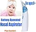 Baby Electronic Nasal Aspirator, Battery Operated Nose Cleaner for Babies and Toddlers, Silicone Tips (2 sizes)