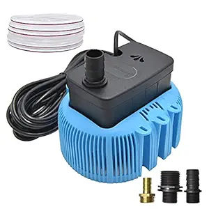 Pool Cover Pump Above Ground Sump Pumps 850GPH Water Removal With 3 Adapters 16ft Drainage Hose (Blue)