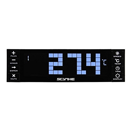 Scythe Kaze Chrono – Fan Speed Controller (schwarz, LCD, Tasten, Active, 0–9990 U/min, 12h) - 5