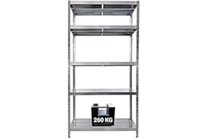 GRIMA SCAFFALE IN METALLO MACISTE 120 X 50 X 195 H 5 PIANI KG 260 AD INCASTRO