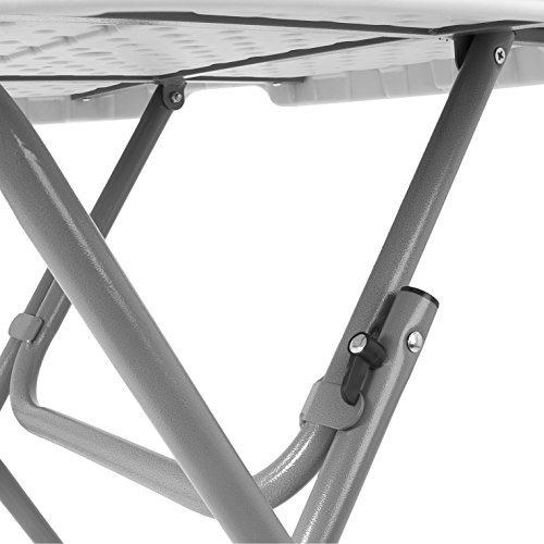 Vanage Gartentisch klappbar in weiß – runder Bistrotisch für Garten, Terrasse und Balkon – Maße: 80 x 80 x 74 cm – Klapptisch als Partytisch und Beistelltisch nutzbar - 3