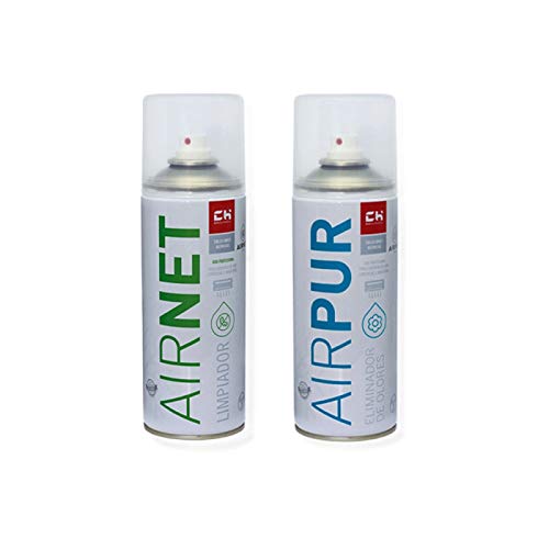 Chquimica Pack AIRNET + AIRPUR Spray Limpia y Elimina olores Aire Acondicionado 400 ml
