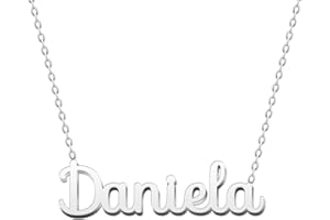 cotigo Collar Nombre Acero-Incluye Tarjeta con Significado Hermoso-Colgante Nombre Plateado o Dorado-Regalos Personalizados para Mujer-Cumpleaño-Navidad-Día de madre-San valentín