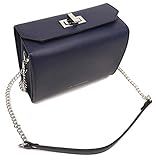 Abendtasche collezione alessandro Modische Abendtasche, Clutch mit Umhängeriemen, ca. 18x15x5cm, nickelfrei, ökologische Feinsynthetik, lederfrei (marine)