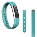 Produktbild Sansee Ersatz-Armband Silikon-Gürtelschnalle + Schutzfolie für Fitbit Alta HR (Silikonband + Folie) (Himmelblau)
