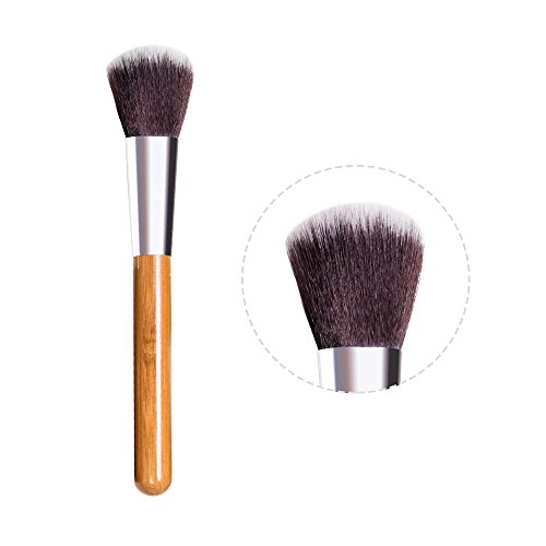 Makeup Bürsten Make-Up Pinsel Kabuki Foundation Pinsel Schminkpinsel Kosmetikpinsel Ideal für Cremige Pudrige oder Flüssige Foundation Dichte Synthetische Premium Pinselhaare für Make-Up Profis & Anfänger Empfohlen Kosmetischer Komestik Puder-Werkzeug-Satz mit Tasche MT052 - 3