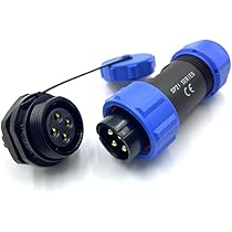 Aansluitstekker SP17 2-Polig IP68 Luchtvaartstekker - Waterdichte en Stofdichte 2-Pins voor Buitenlampen - 500 V, 10 A (14 AWG Kabel