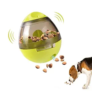 Automatic Pet Slow Feeder Treat Ball, Cats Dog Toy for Pet Increases IQ Interactive,Food Dispensing Ball Slow Feed Bowl Tumbler Design Ball for Puppy, Small Medium Cats, Dogs, and Pets