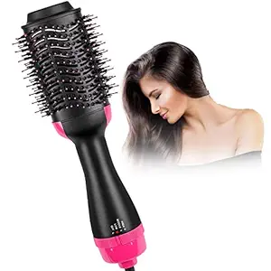 ZOKIXTOHot Air Brush 3 in 1 One Step Hair Dryer and Styler Volumizer for Straightening, Curling, Salon Negative Ion Ceramic Blow Dryer Brush for All Hair Types(2022 Upgrade) (Red & Black).