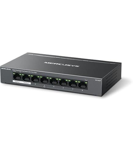 Reolink Switch Ethernet con 8 Porte PoE, 2 Porte Uplink Gigabit, fino a Reolink Switch Ethernet con 8 Porte PoE, 2 Porte Uplink Gigabit, fino a