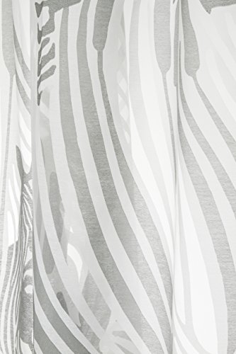 Vallila CT000322-3 Piilossa Classic Voile Vorhang, Zebras, weiß / grau - 2