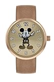 Mickey Mouse Damen Analog Quarz Uhr mit Leder Armband MK1419