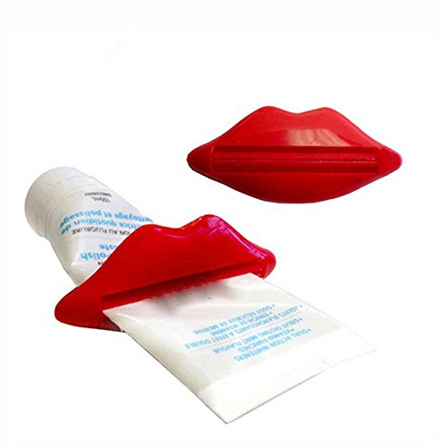 8 Stk Zahnpasta Tube Ausdrücker von GOOTRADES, Tubenquetscher, Lippen, Rot und Rosa - 3