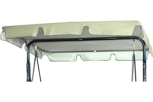 CAMOUFLAGE NET Replacement Canopy for Swing Seat, Waterproof Garden Swing Canopy Cover Chair Top Cover Patio Hammock Cover Swing Roof for Garden Outdoor Patio (Beige, 164x114x15 cm)