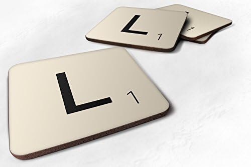 Letter "L" Scrabble Inspired Tile Letter Novelty Game Fun Gift Tea Coffee Cup Mug Coaster - iCaseCreative