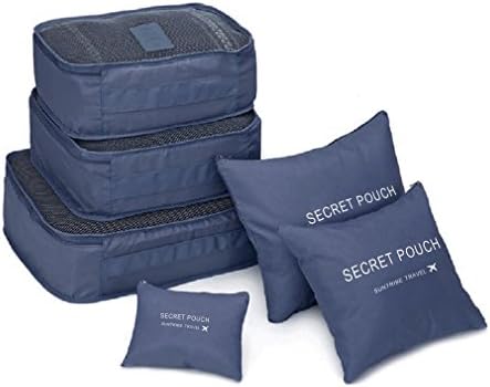YTHXMXSZ 6 Pcs/Set Square Travel Luggage Storage Bags Clothes Organizer Pouch Case
